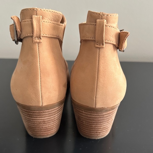 Lucky Brand Beige Peep Toe Heeled Boots - Picture 5 of 5